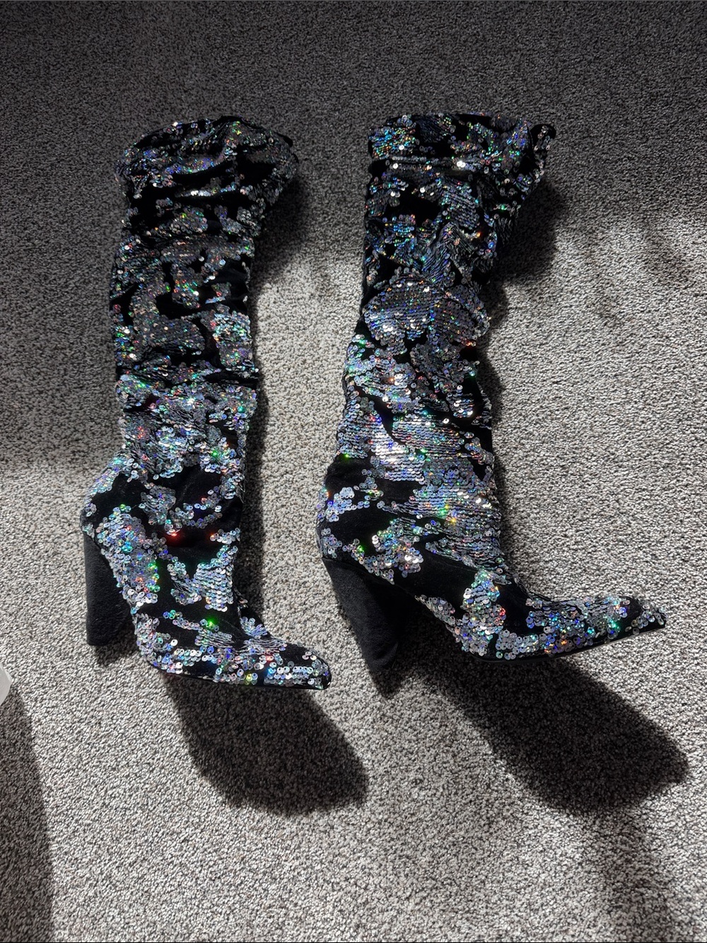 Sequin Embellished Boots
